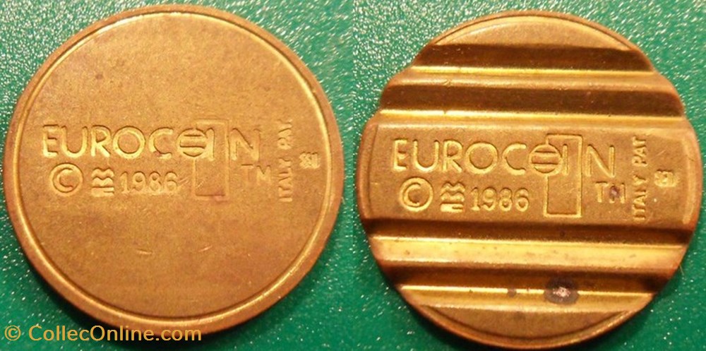 e- J etr Italie Eurocoin 1986 Italy monnaies paranumismatique jetons poids e j etr italie eurocoin 1986 italy