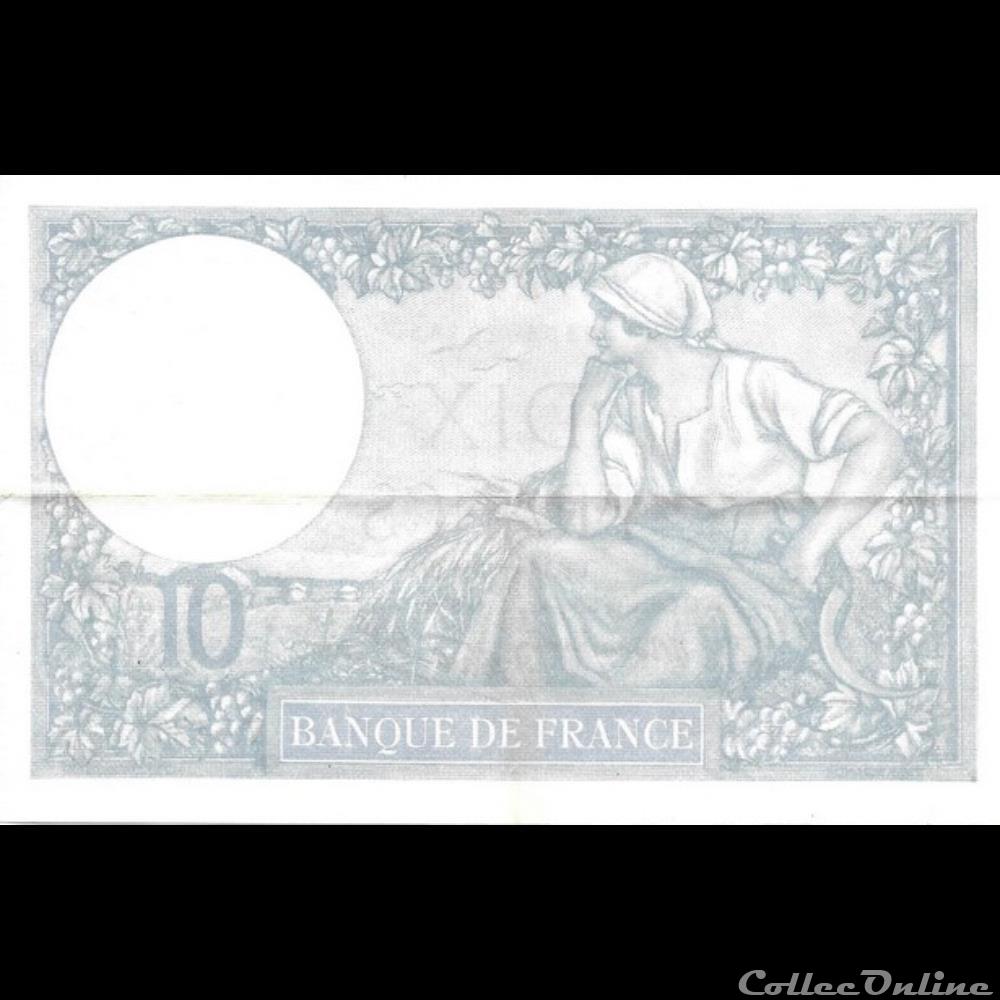 10 Francs Bleu ou Minerve billet france banque de xxe 10 francs bleu ou minerve