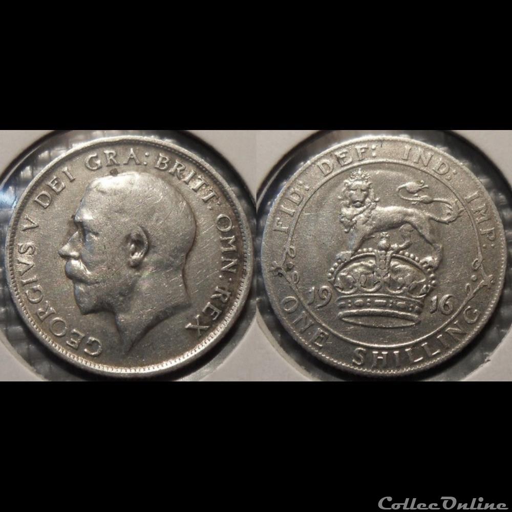 Grande Bretagne 1 Shilling 1916 monnaie jeton mereaux moderne grande bretagne 1 shilling 1916