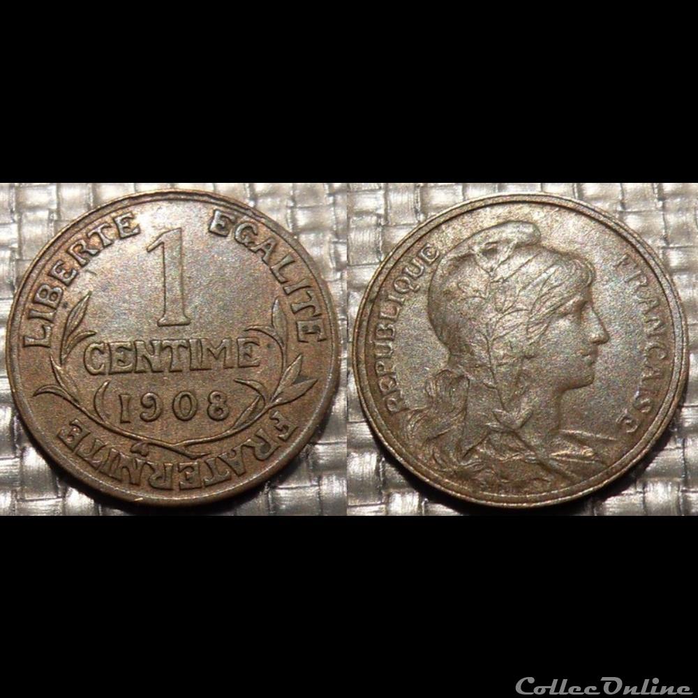 monnaie france moderne aa 1 centime dupuis 1908