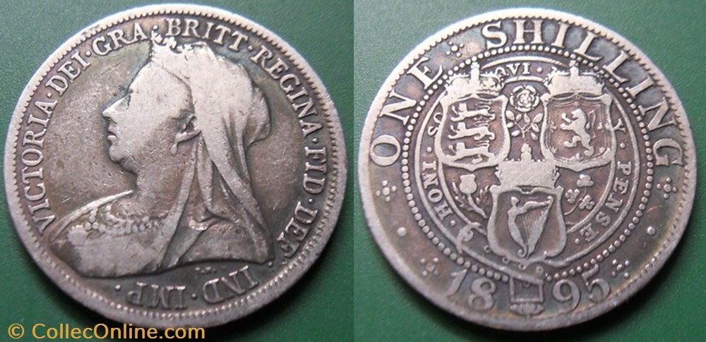 Grande Bretagne 1 Shilling 1895 monnaie monde royaume uni grande bretagne 1 shilling 1895