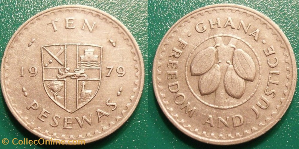 10 Pesewas 1979 monnaie monde ghana 10 pesewas 1979