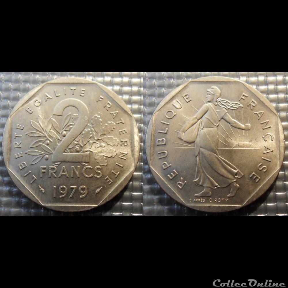Jg 2 francs semeuse 1979 26.5mm 7.5g monnaie france moderne jg 2 francs semeuse 1979 26 5mm 7 5g