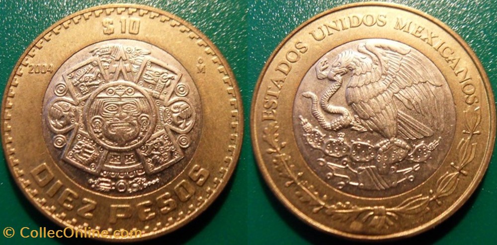 10 Pesos 2004 monnaie monde mexique 10 pesos 2004
