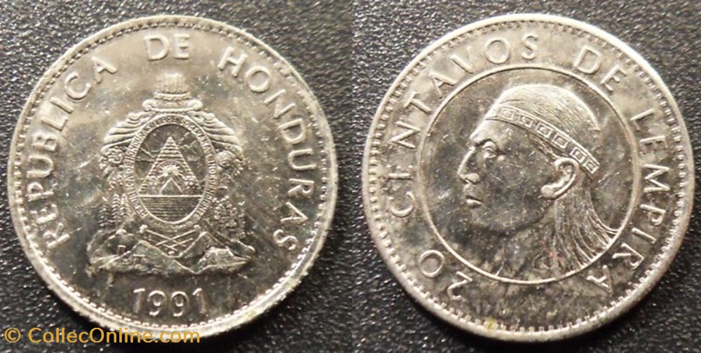 20 Centavos 1991 monnaies monde honduras 20 centavos 1991