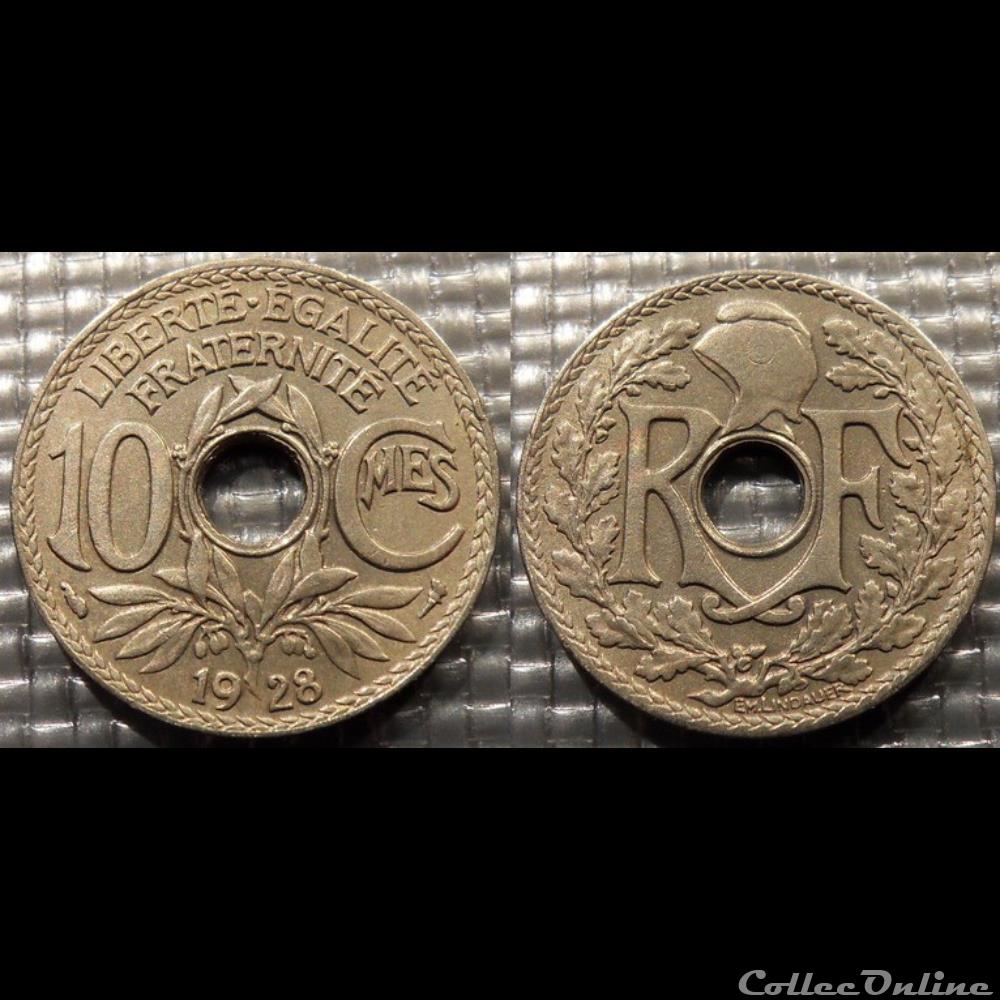 Dc 10 centimes EM Lindauer 1928 21mm 4g monnaie france moderne dc 10 centimes em lindauer 1928 21mm 4g