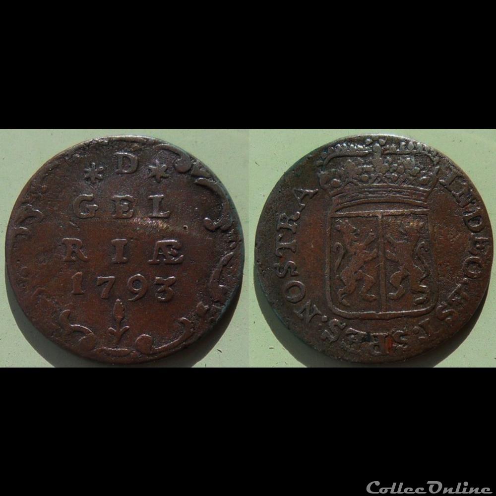 monnaie monde pays bas 1 duit 1793