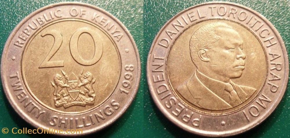 20 Shillings 1998 monnaies monde kenya 20 shillings 1998