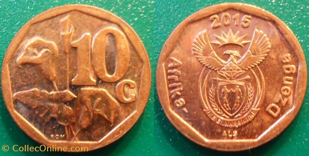 10 Cents 2015 monnaie monde afrique du sud 10 cents 2015