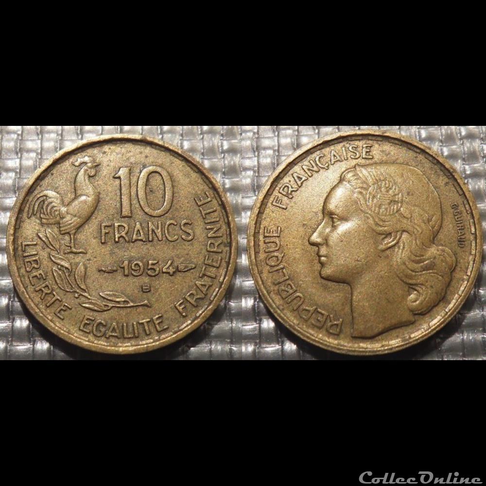 Le 10 francs Guiraud 1954 B 20mm 3g monnaie france moderne le 10 francs guiraud 1954 b 20mm 3g