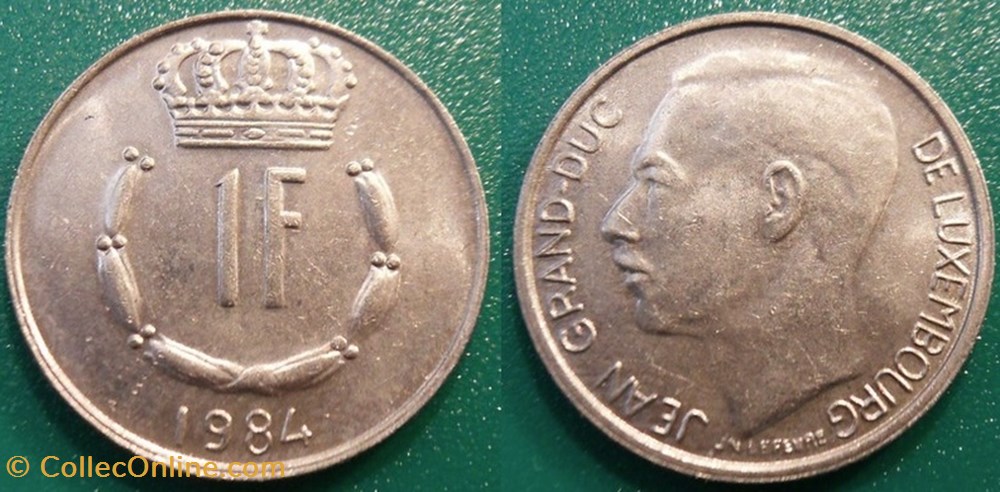 1 Franc 1984 monnaie monde luxembourg 1 franc 1984