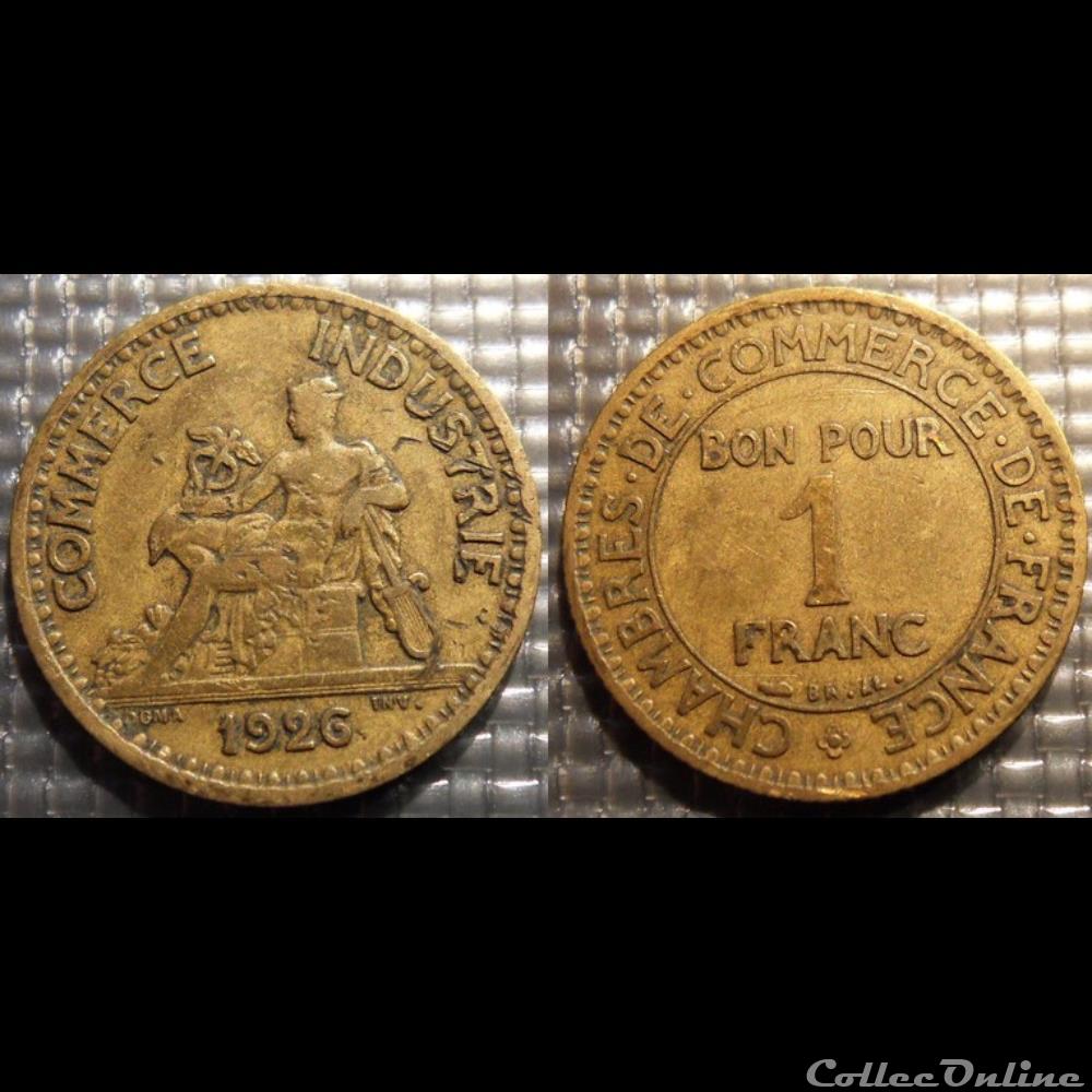 Hb 1 franc Domard 1926 23mm 4g monnaie france moderne hb 1 franc domard 1926 23mm 4g