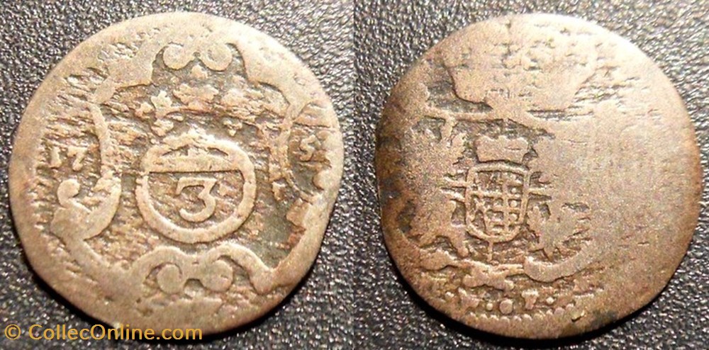 Allemagne Saxe 3 Pfennig 175. Friedrich August II monnaies monde allemagne saxe 3 pfennig 175 friedrich august ii