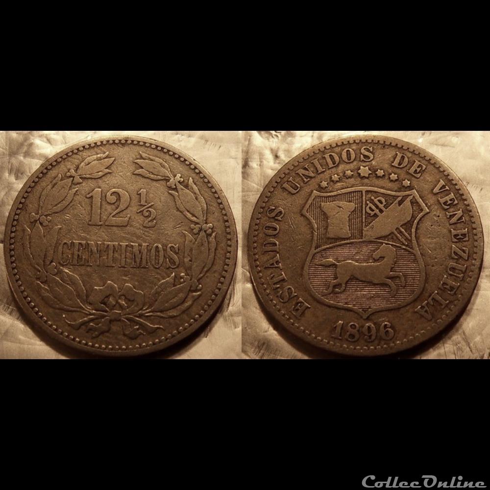 Vénézuela 12 1/2 Centimos 1896 monnaie monde moderne venezuela 12 1 2 centimos 1896