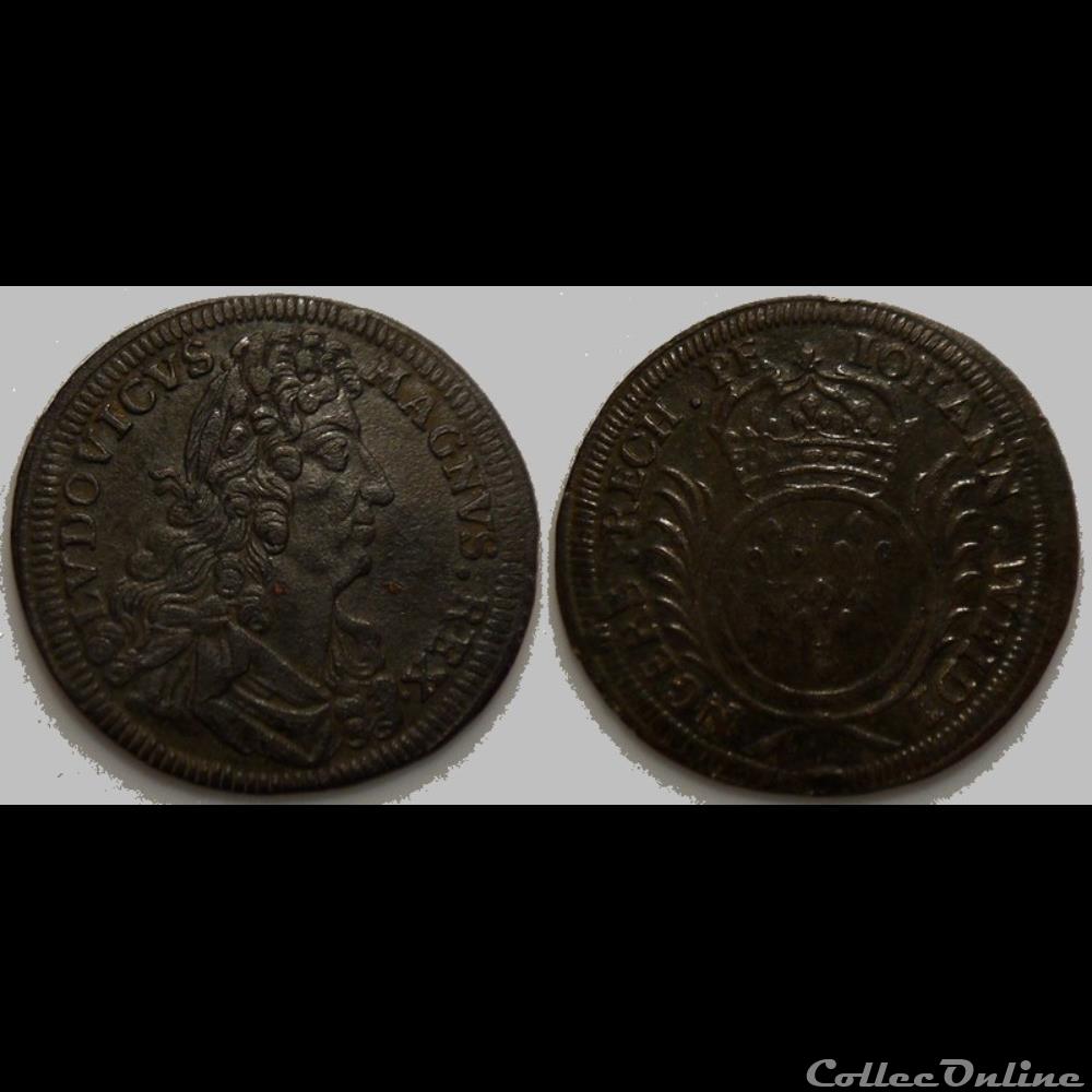 m- Jeton Roy Louis XIV monnaie mereaux m jeton roy louis xiv