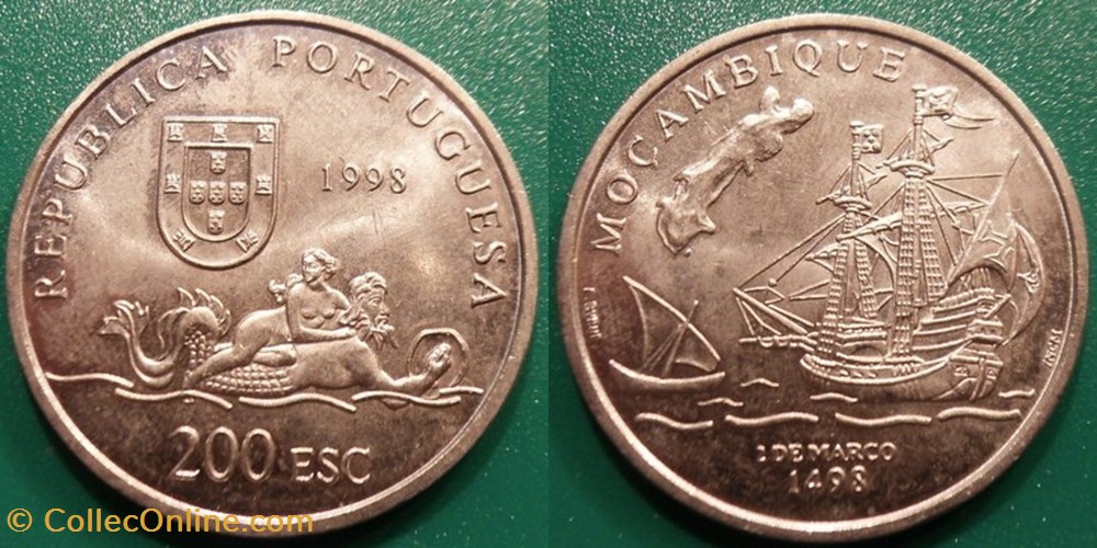 200 Escudos 1998 Découverte du Mozambique monnaie monde portugal 200 escudos 1998 decouverte du mozambique