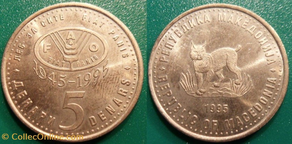 5 Denari 1995 monnaie monde 5 denari 1995