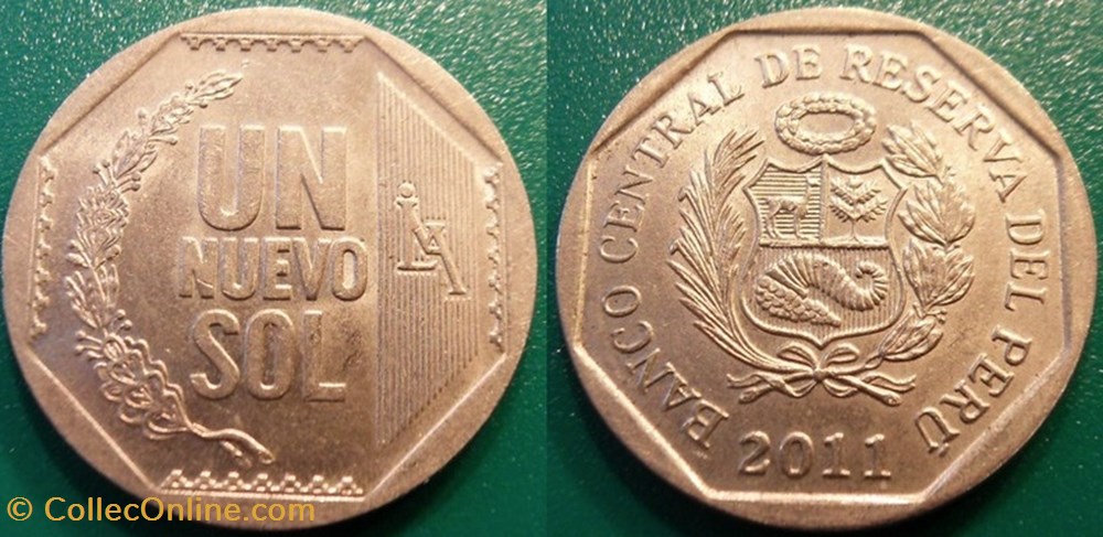 1 Nuevo Sol 2011 monnaie monde perou 1 nuevo sol 2011