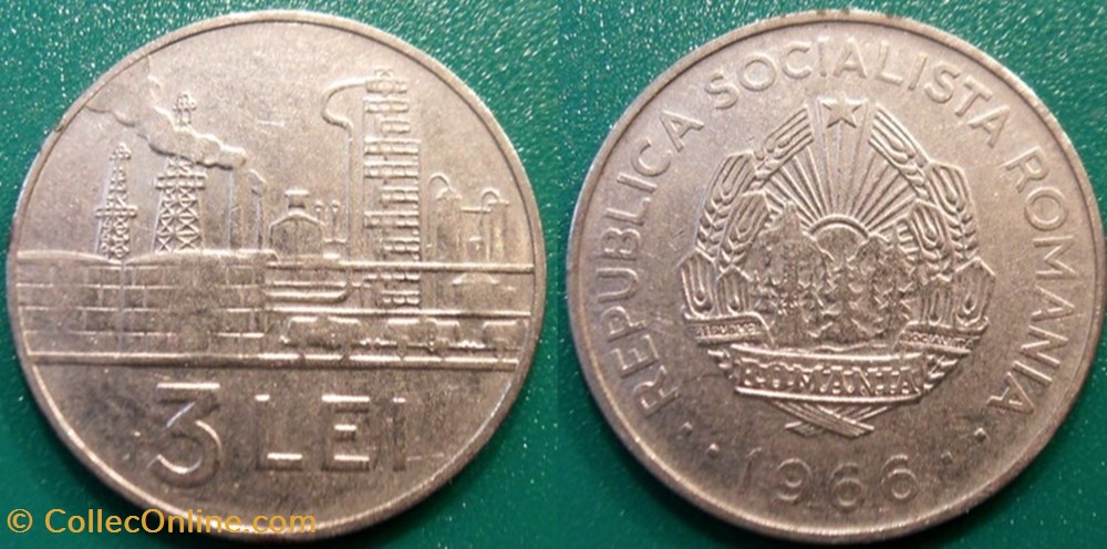 3 Lei 1966 monnaie monde roumanie 3 lei 1966