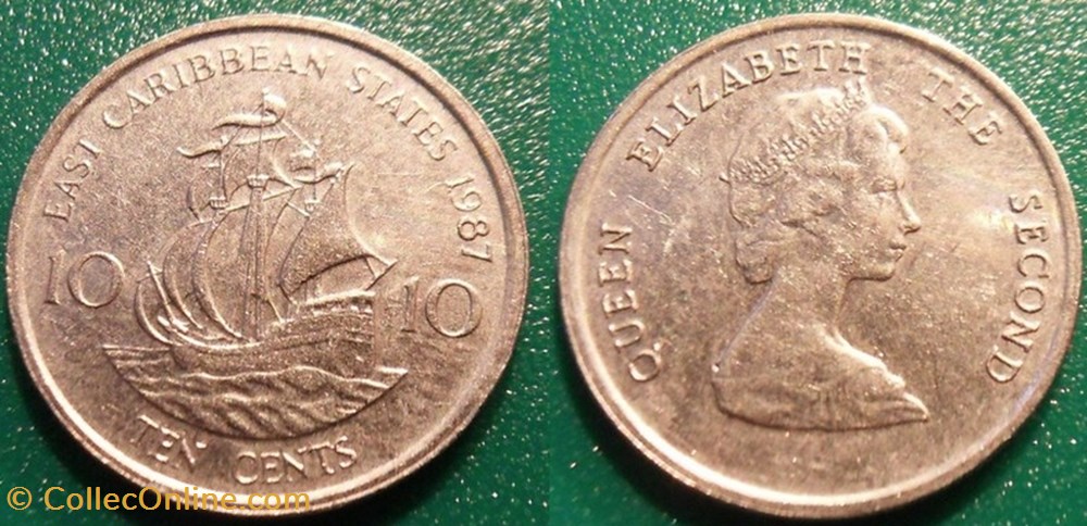 monnaie monde 10 cents 1987