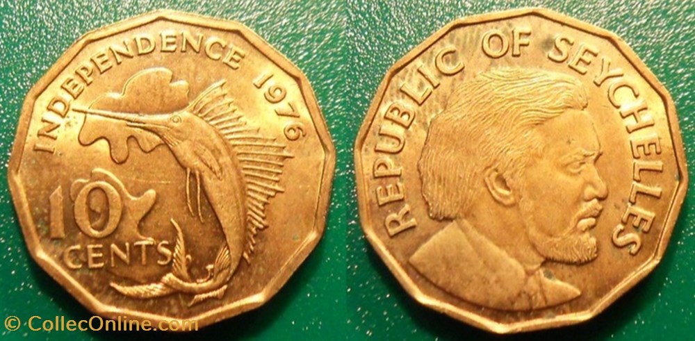 10 Cents 1976 monnaie monde seychelle 10 cents 1976