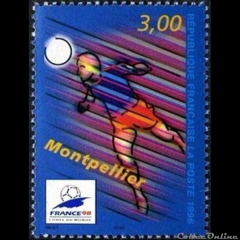 timbre assignat 1996 france 98 lens montpellier saint etienne toulouse