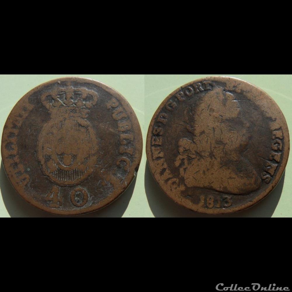 Portugal 40 reis 1813 monnaie monde portugal 40 reis 1813