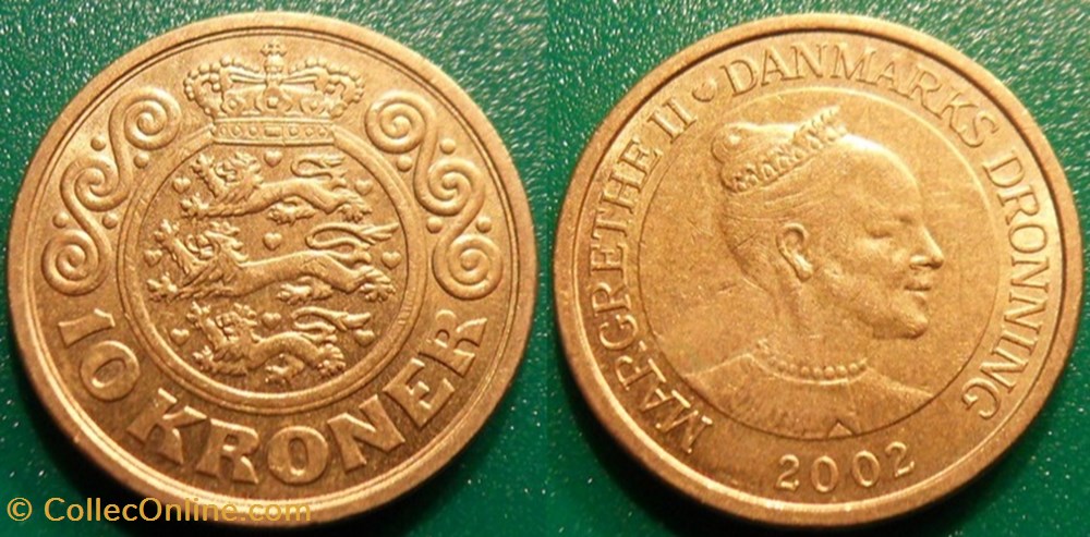 10 Kroner 2002 monnaie monde danemark 10 kroner 2002