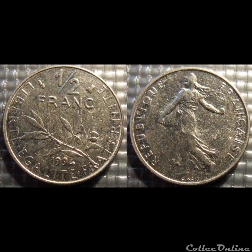 Gl 1/2 franc semeuse 1994 19.5mm 4.5g monnaie france moderne gl 1 2 franc semeuse 1994 19 5mm 4 5g