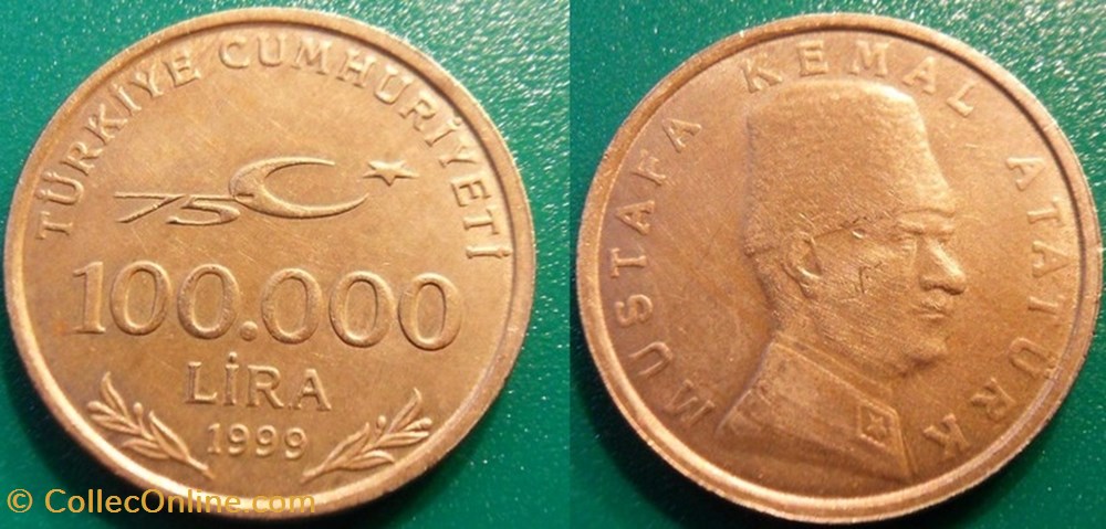 100000 Lira 1997 monnaie monde turquie 100000 lira 1997