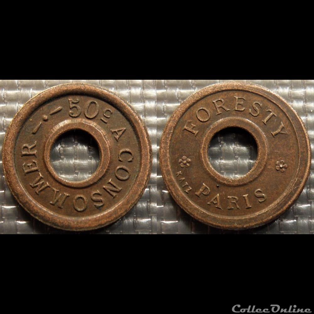 monnaie mereaux f jeton a consommer 50 c foresty paris