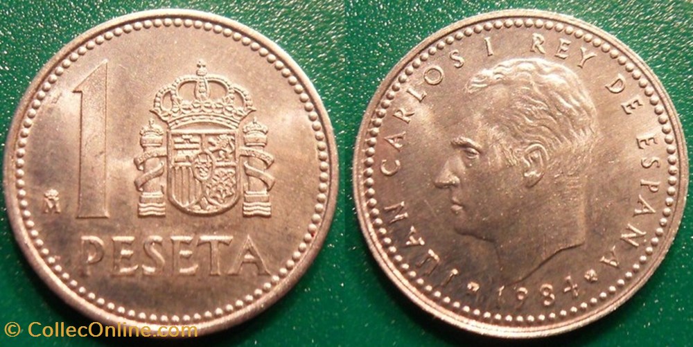 1 Peseta 1984 monnaie monde espagne 1 peseta 1984