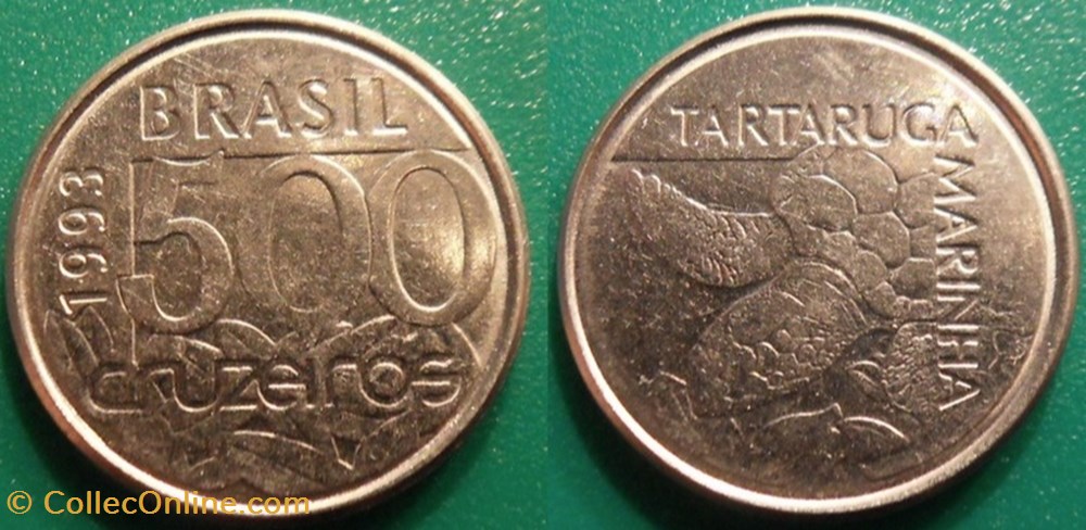 monnaie monde bresil 500 cruzeiros 1993