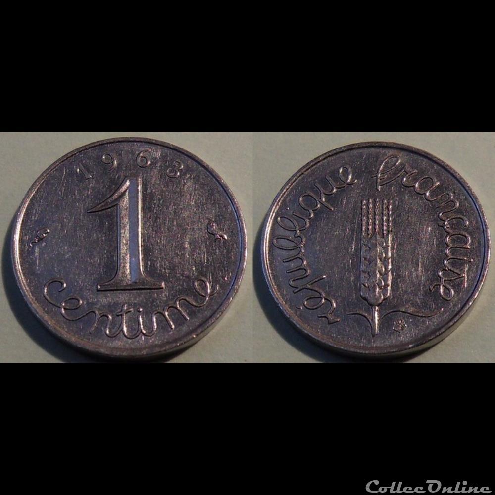 monnaie france moderne ab 1centime epi 1963