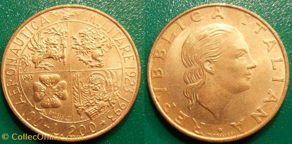 200 Lires 1993 monnaies monde italie 200 lires 1993