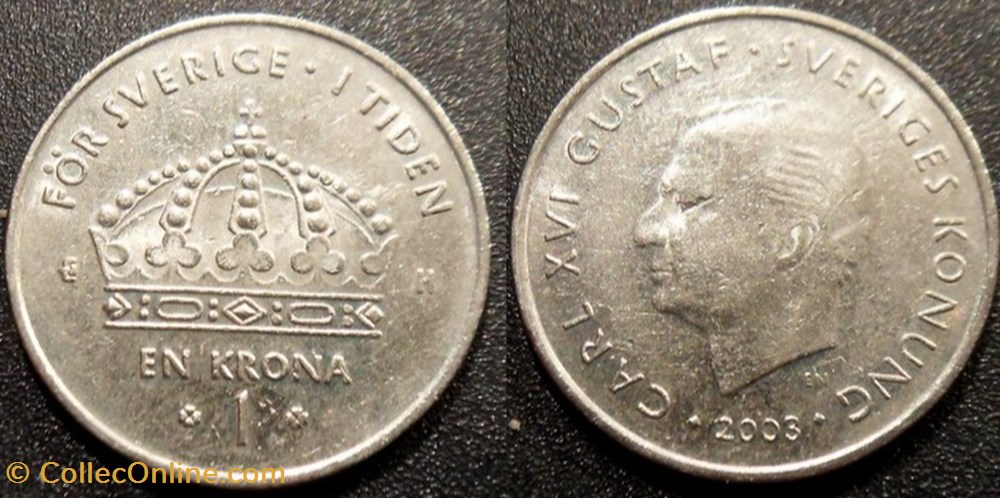 1 Krona 2003 monnaies monde suede 1 krona 2003