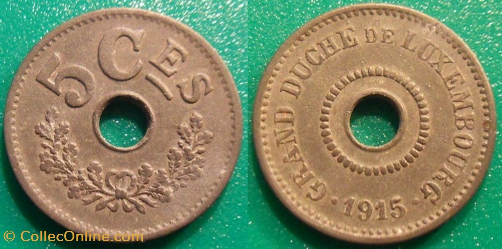 Luxembourg 5 centimes 1915 monnaie monde luxembourg 5 centimes 1915