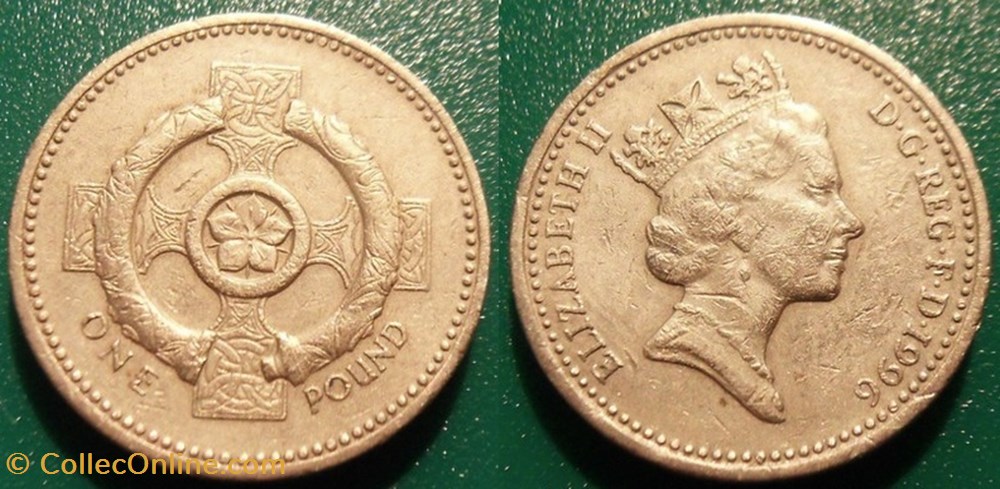 monnaie monde royaume uni 1 pound 1996 croix celtique