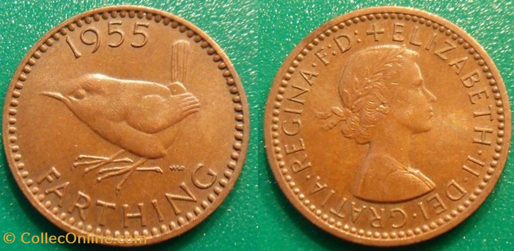 1 Farthing 1955 monnaie monde royaume uni 1 farthing 1955