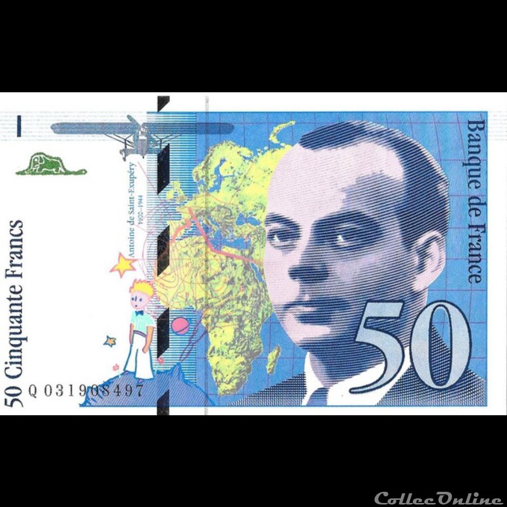 50 Francs St Exupéry billets europe france 50 francs st exupery