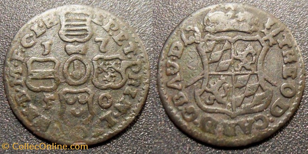 Belgique - Principauté Episcopale de Liège 1 Liard 1750 monnaies monde belgique principaute episcopale de liege 1 liard 1750