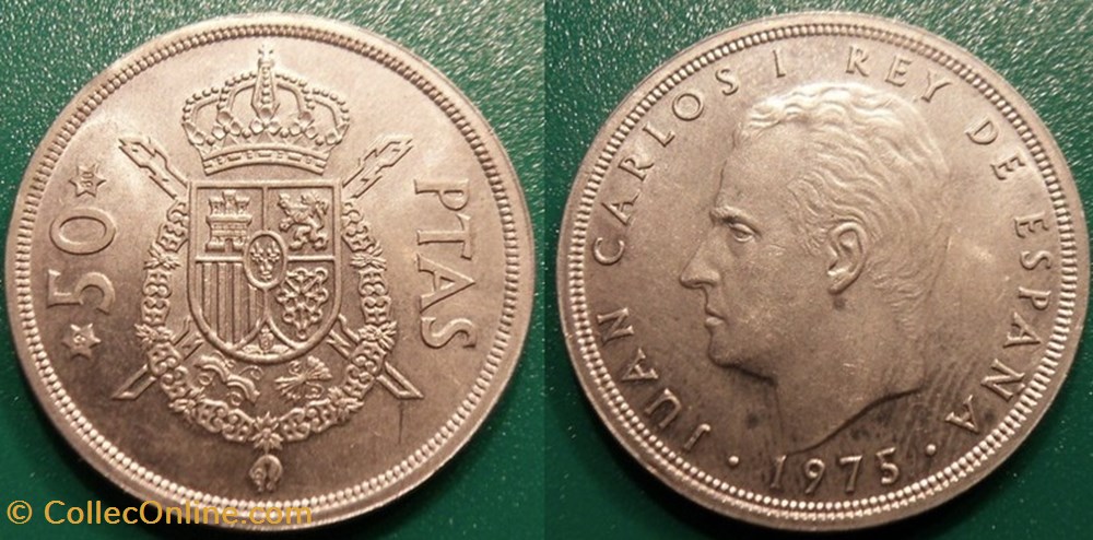 50 Pesetas 1975 Etoile monnaie monde espagne 50 pesetas 1975 etoile