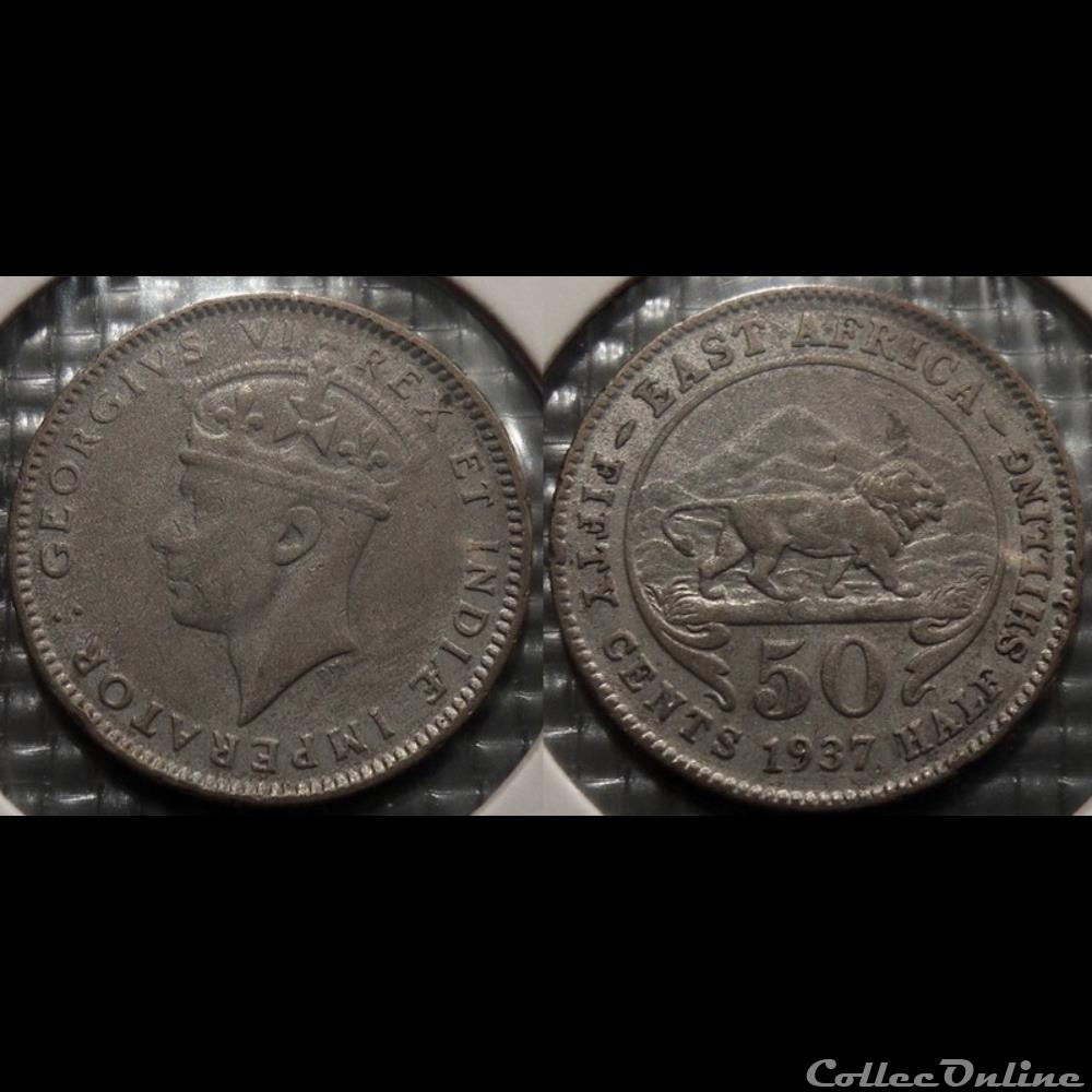East Africa 50 Cents 1937 monnaie france royale east africa 50 cents 1937