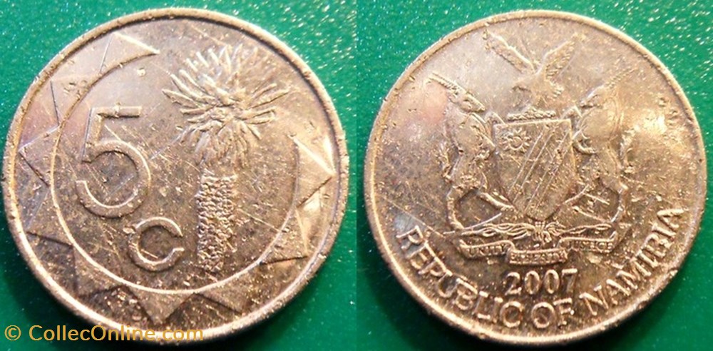 5 Cents 2007 monnaie monde namibie 5 cents 2007