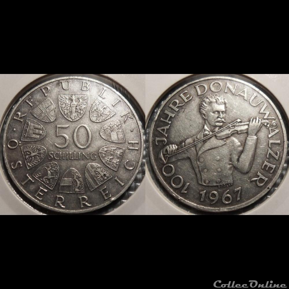 Autriche 50 Shilling 1967 monnaie france moderne autriche 50 shilling 1967