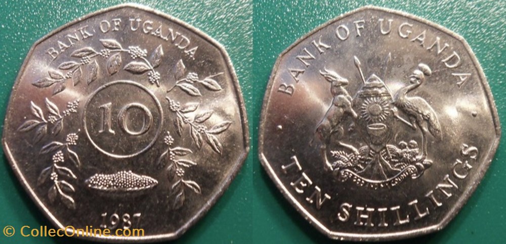 10 Shillings 1987 monnaie monde ougandum 10 shillings 1987