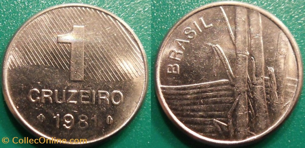 1 Cruzeiro 1981 monnaie monde bresil 1 cruzeiro 1981