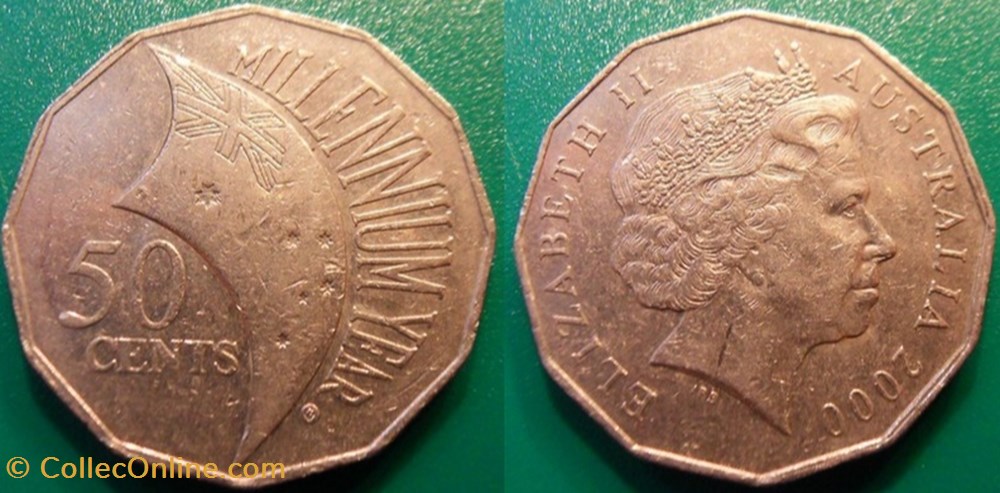 50 Cents 2000 monnaie monde australie 50 cents 2000