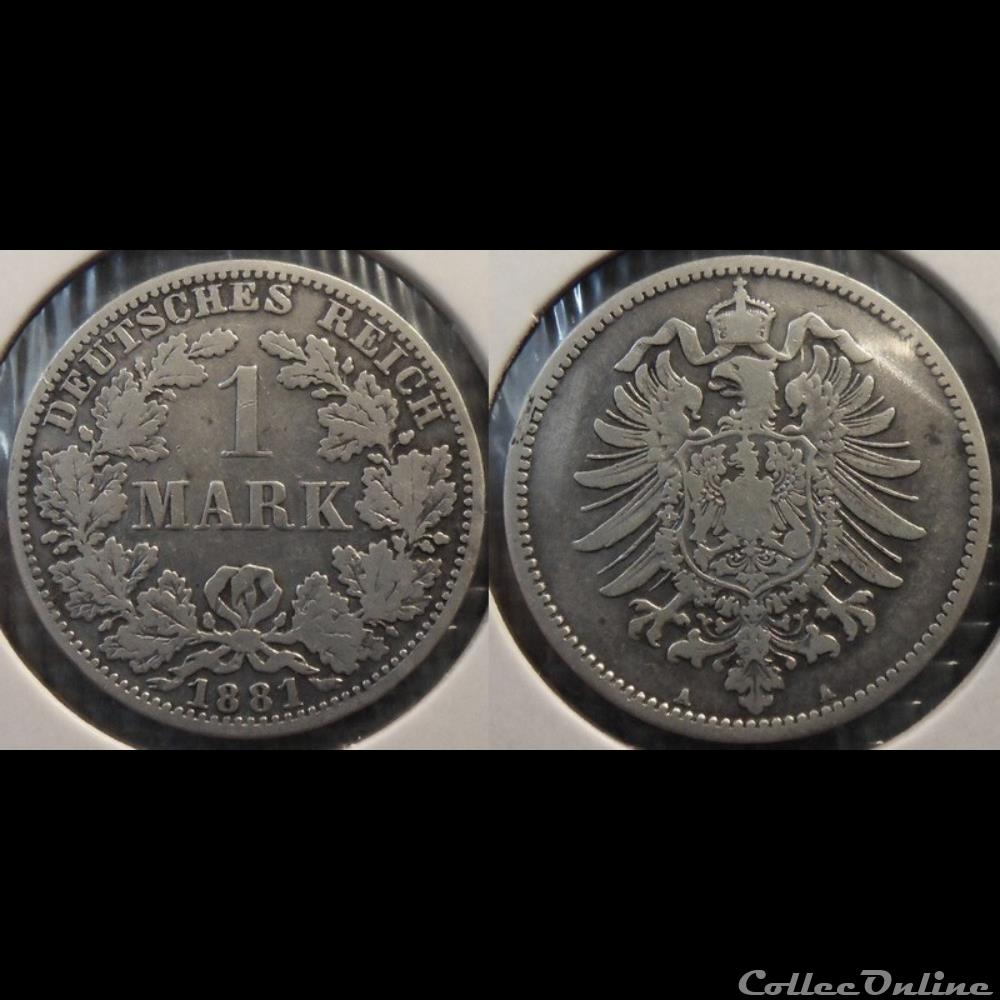 Germany 1 Mark 1881 A monnaie france moderne germany 1 mark 1881 a