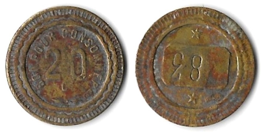 monnaies paranumismatique jetons poids f jeton a consommer 20 c a consommer